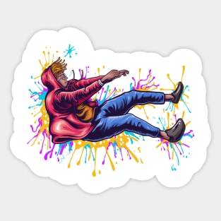 Man Illustration Sticker